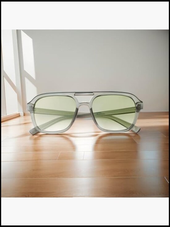 Retro Aviator Sunglasses for Women Men, 70s Vintage Square Aviators